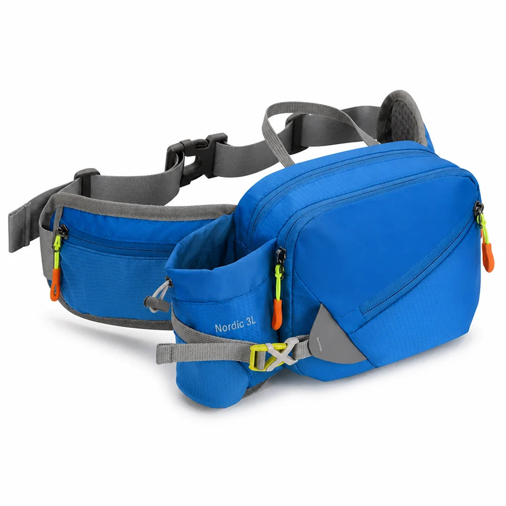 Ultralight Oxford Fabric Hip Bag for Running (with Bottle and Phone Pockets)