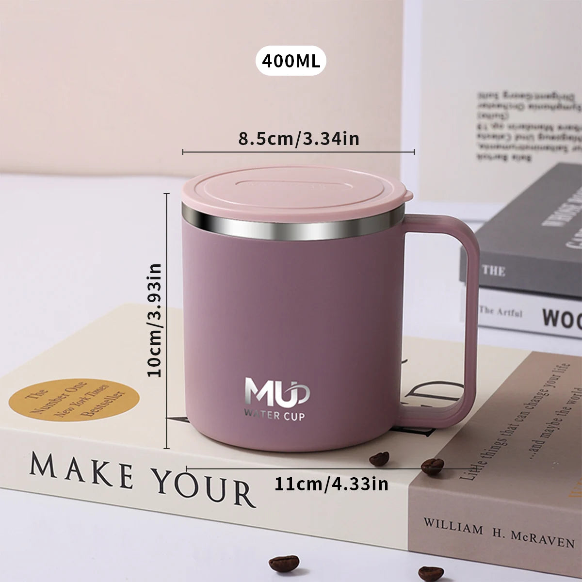 Insulated Stainless Steel Coffee Mug with Lid