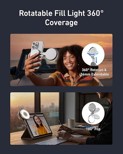 TELESIN C03 Magnetic Selfie Light with Mirror