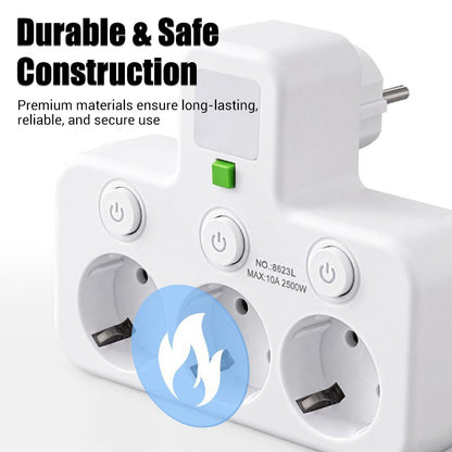 PowerNest Extension Lead with USB Ports & Switches