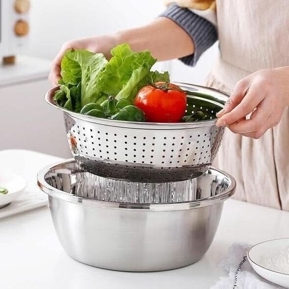 PureCraft Stainless Steel Sieve & Colander Set