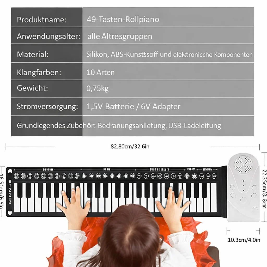 FlexiKeys™ Roll-Up Piano — Play Your Music Freely, Anywhere and Anytime