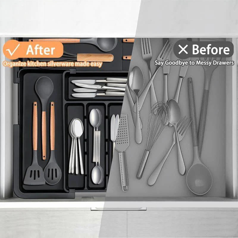 Expandable Drawer Organizer for Cutlery