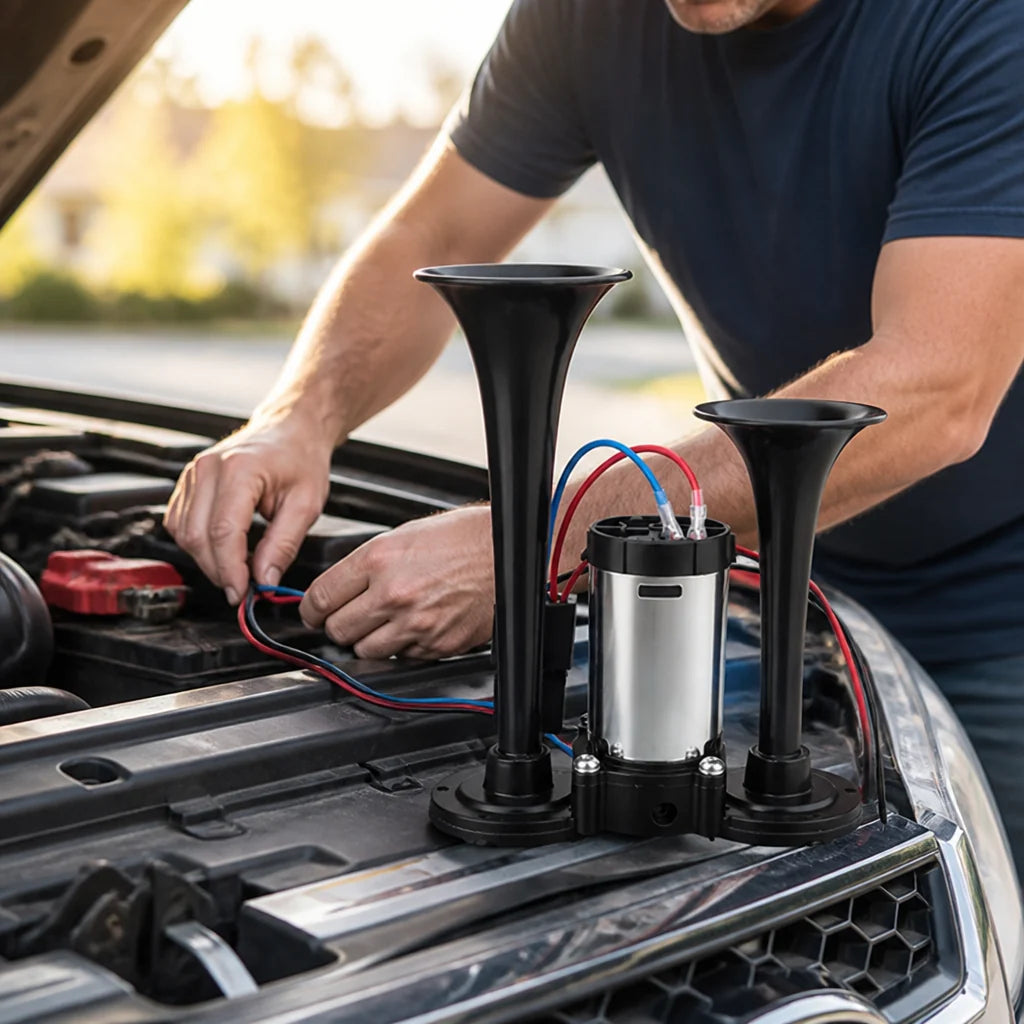 130dB Dual-tone Air Horn with Compressor (12V)