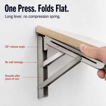 Folding Wall Brackets Stainless Steel 250kg