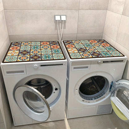 Washing Machine Cover Mat Retro Mosaic