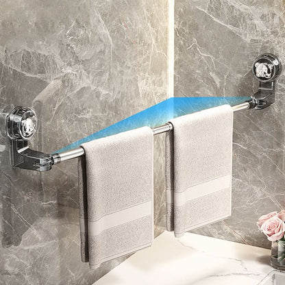 Extendable No-Drill Towel Rail with Suction Cup