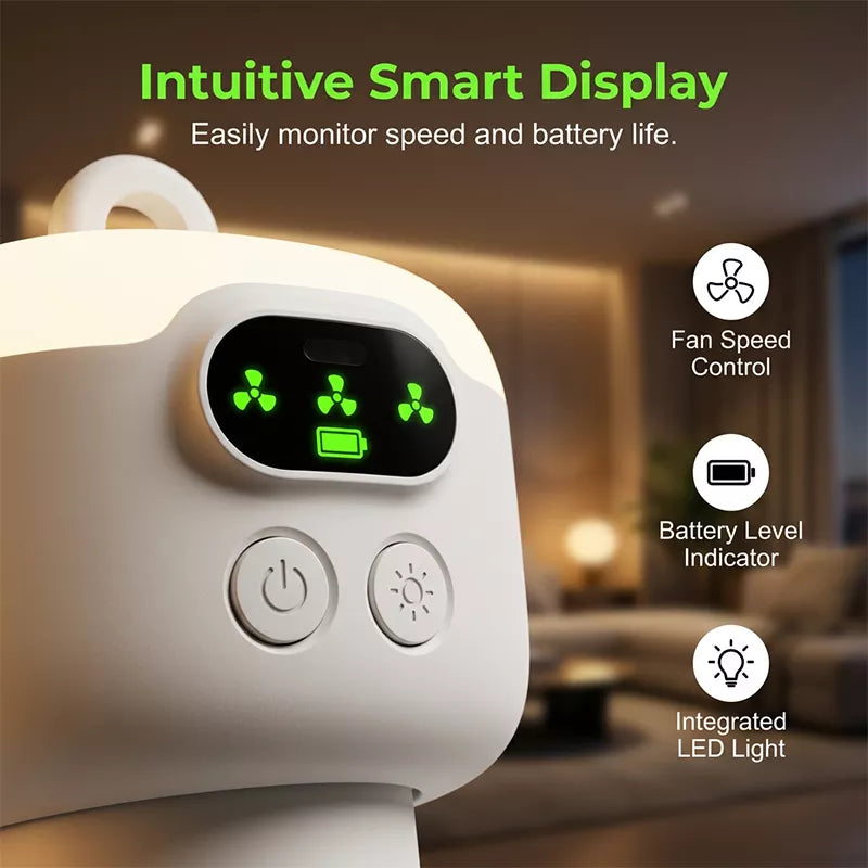 Rechargeable Ceiling Fan with LED