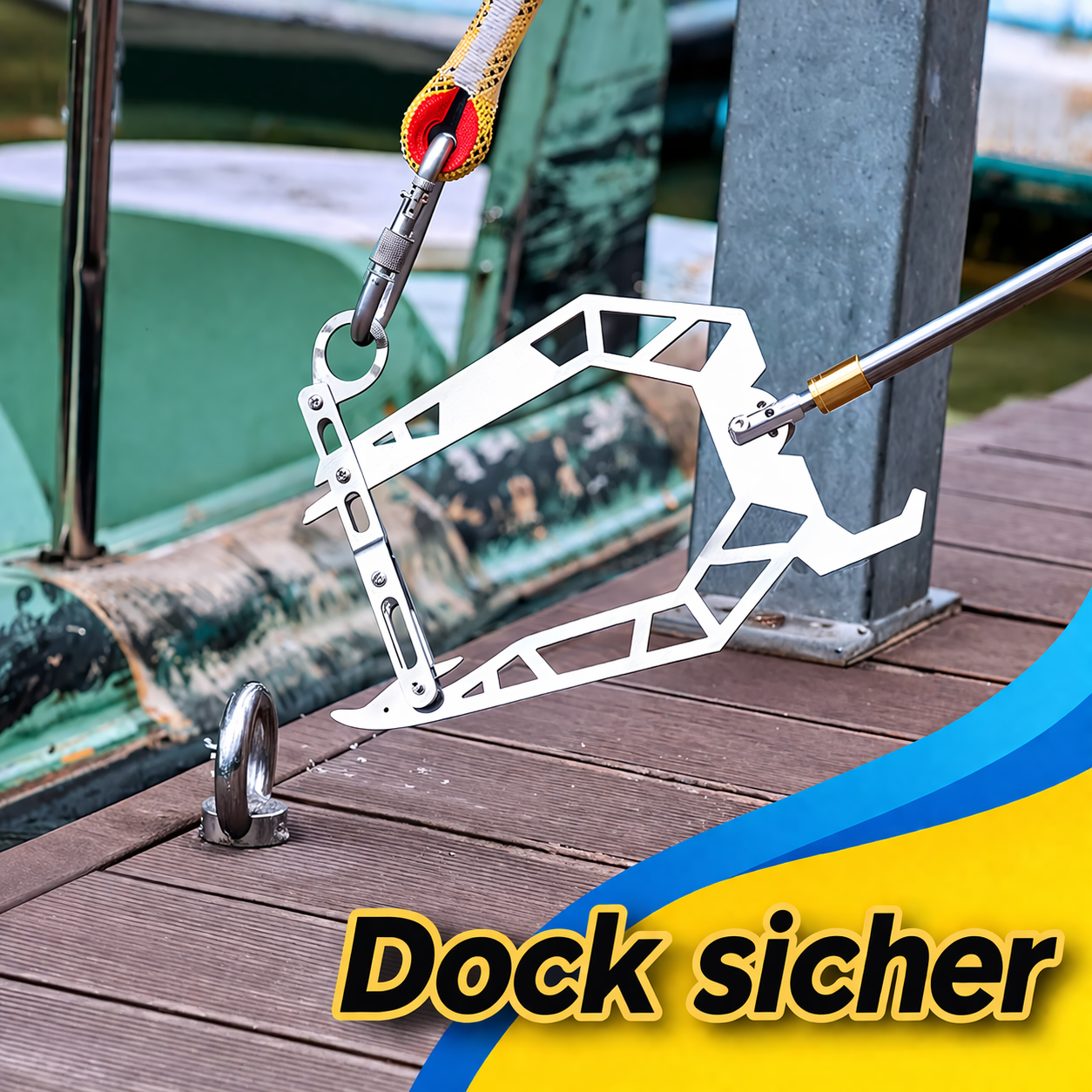 Stainless Steel Telescopic Dock Hook for Boats