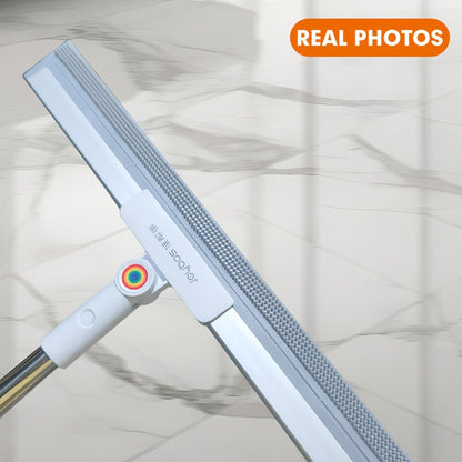 Floor Squeegee with Rubber Lip & TPE Bristles