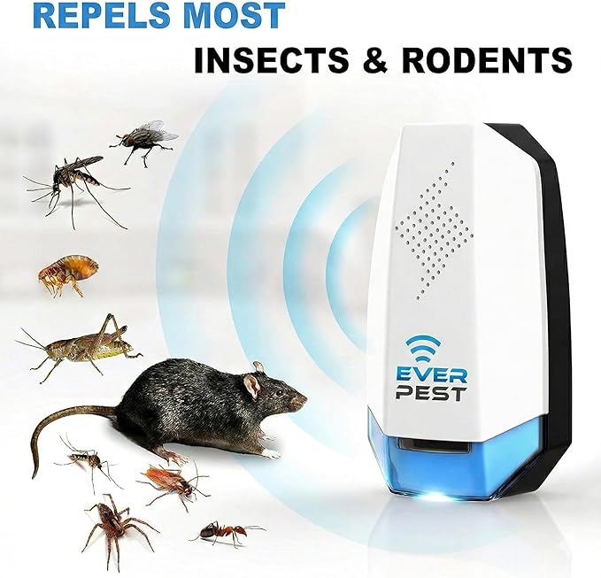 Ultrasonic Pest Repeller Twin Pack with Night Light
