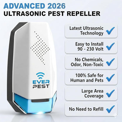Ultrasonic Pest Repeller Twin Pack with Night Light