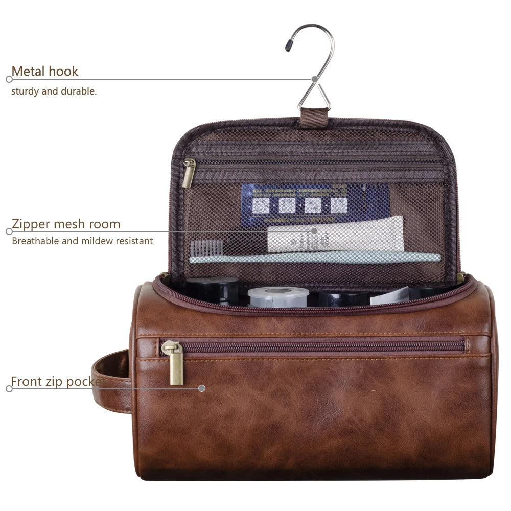 Men's Travel Toiletry Bag with Hook