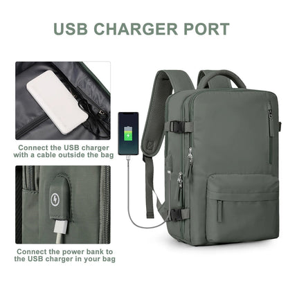 Women's Backpack 35L with USB Charging Port