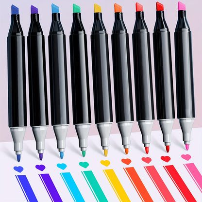 Alcohol Marker Set 168 Colors, Double-Sided