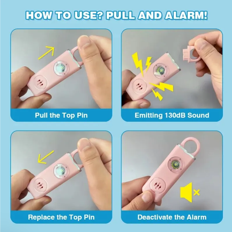 Women's Self-Defense Alarm Keychain