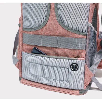 Foldable Pet Carrier Rucksack with Ventilation Window