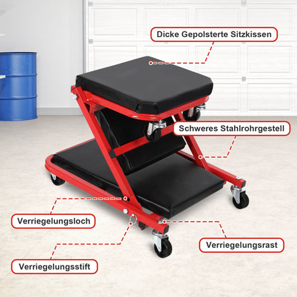 Assembly trolley workshop bench with 6 wheels