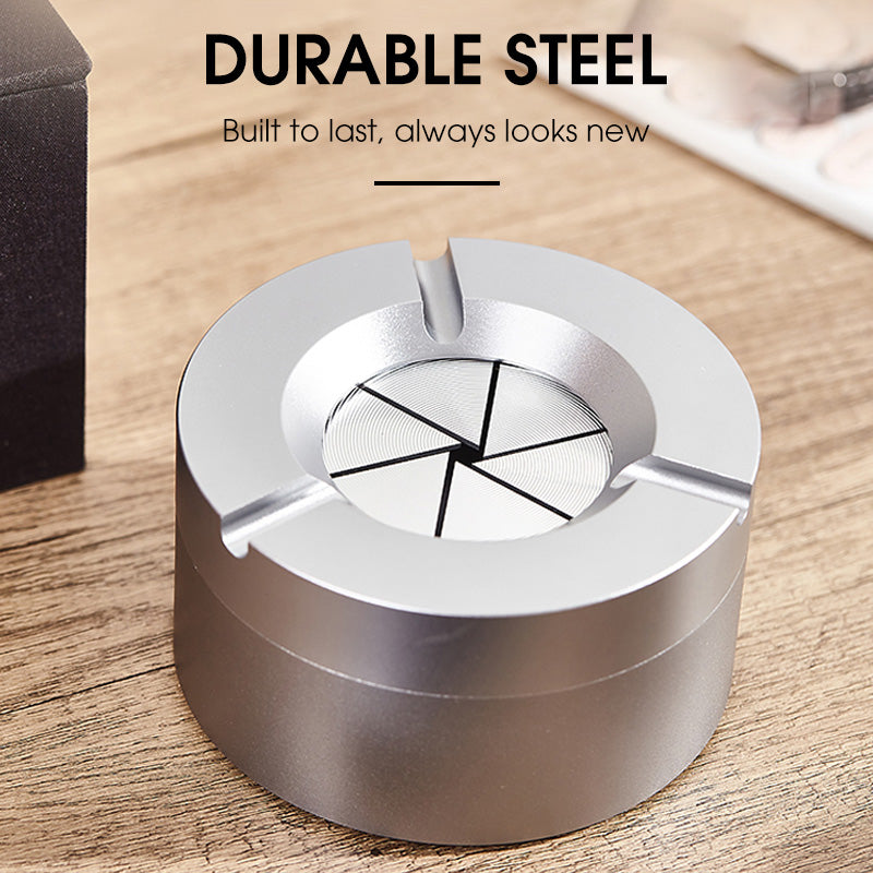 Stainless Steel Ashtray with Twist Lock Lid