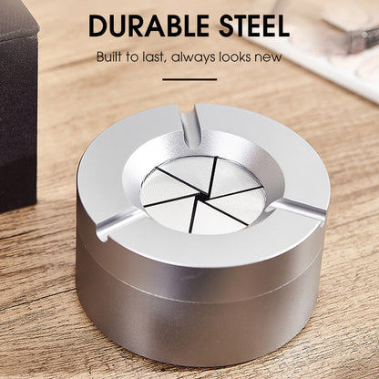 Stainless Steel Ashtray with Twist Lock Lid