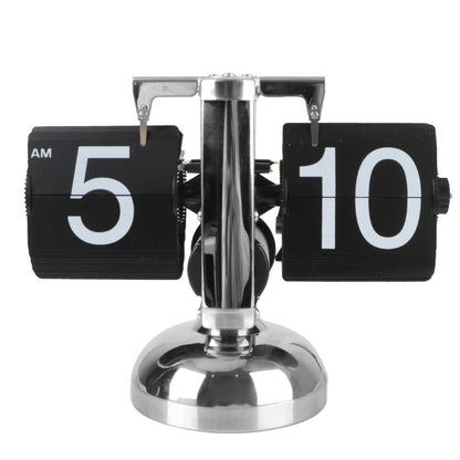 Retro flip clock with automatic rotating element
