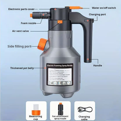 Electric Foam Spray Bottle 2L USB Rechargeable