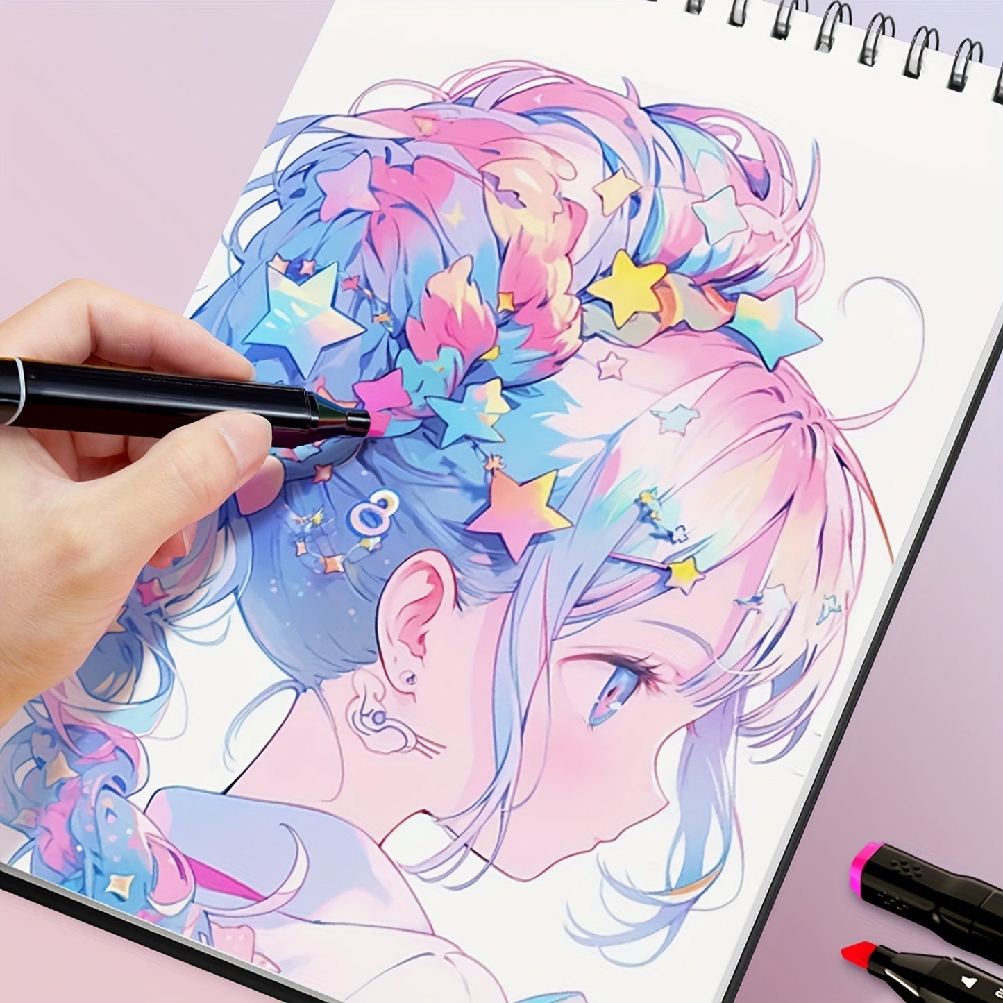 Alcohol Marker Set 168 Colors, Double-Sided