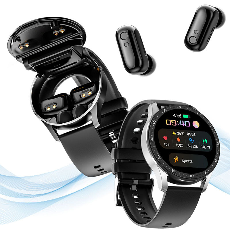 2-in-1 Smartwatch with Bluetooth Headphones