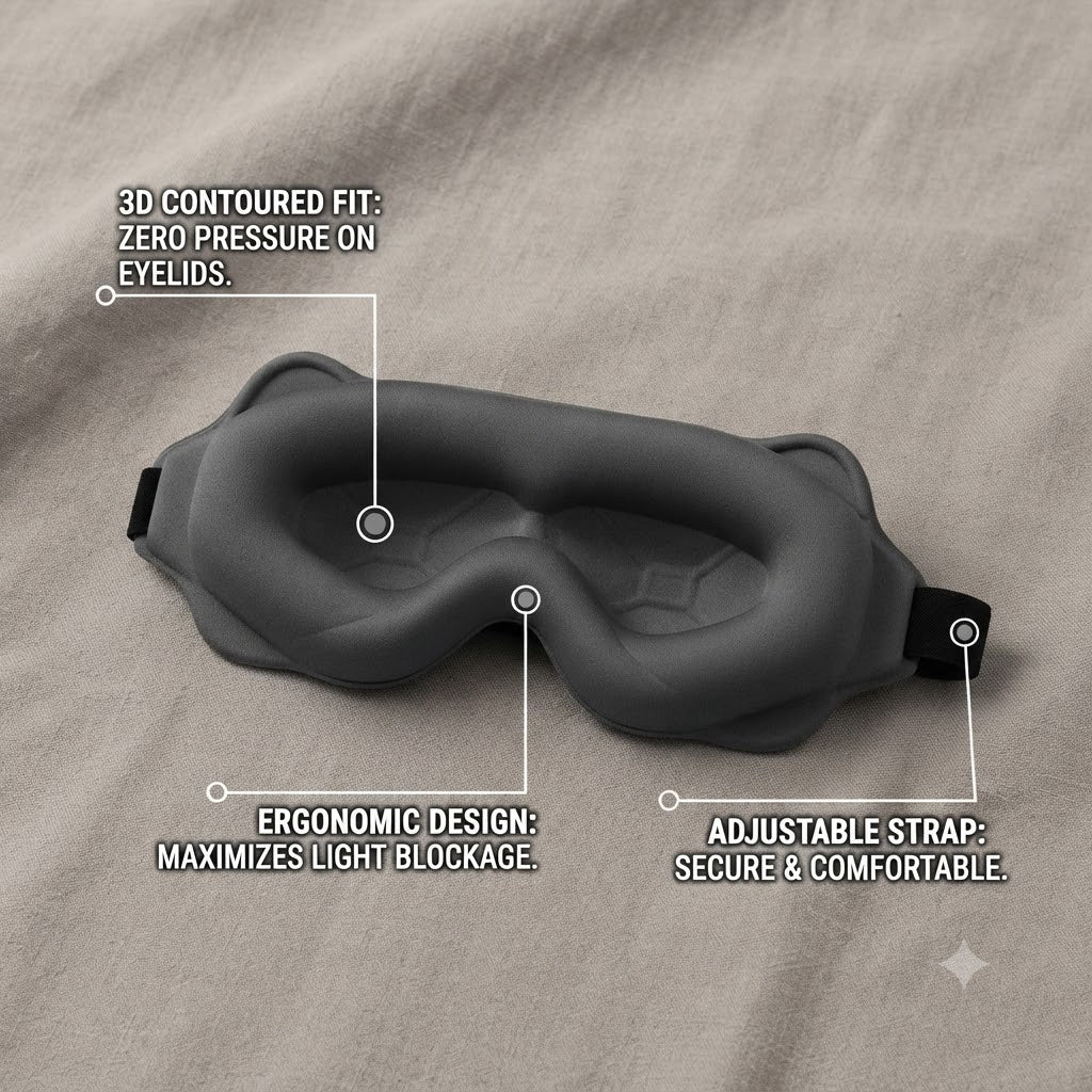 3D-Form Sleep Mask for Effective Darkness