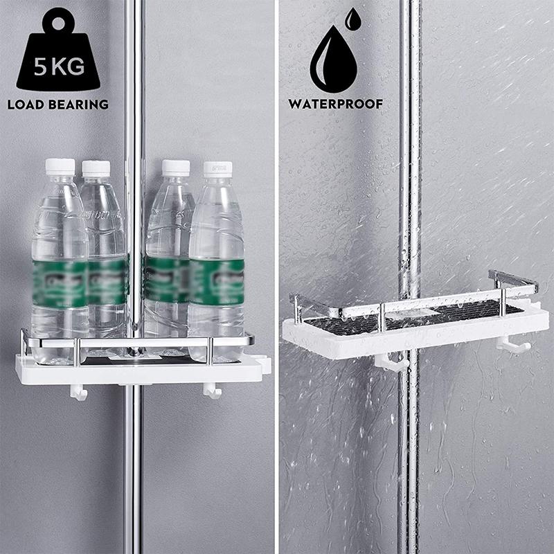 Multifunctional Shower Shelf Without Drilling