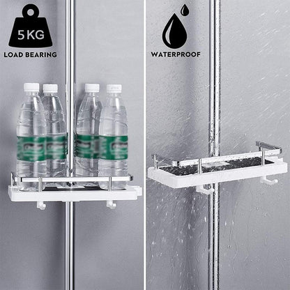 Multifunctional Shower Shelf Without Drilling