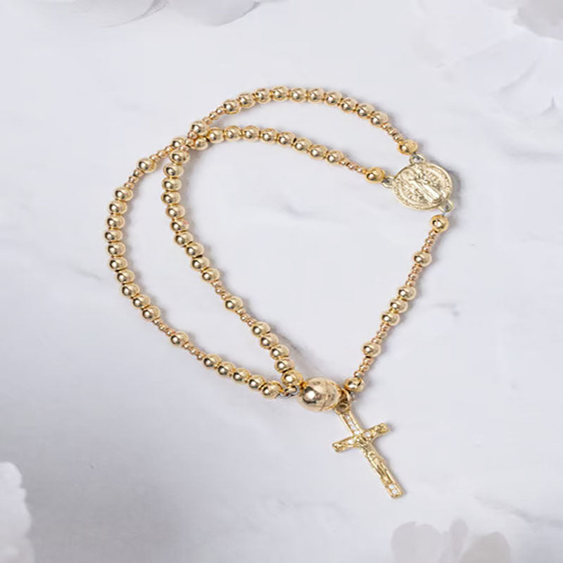 Handcrafted Pearl Prayer Bracelet with Magnetic Clasp