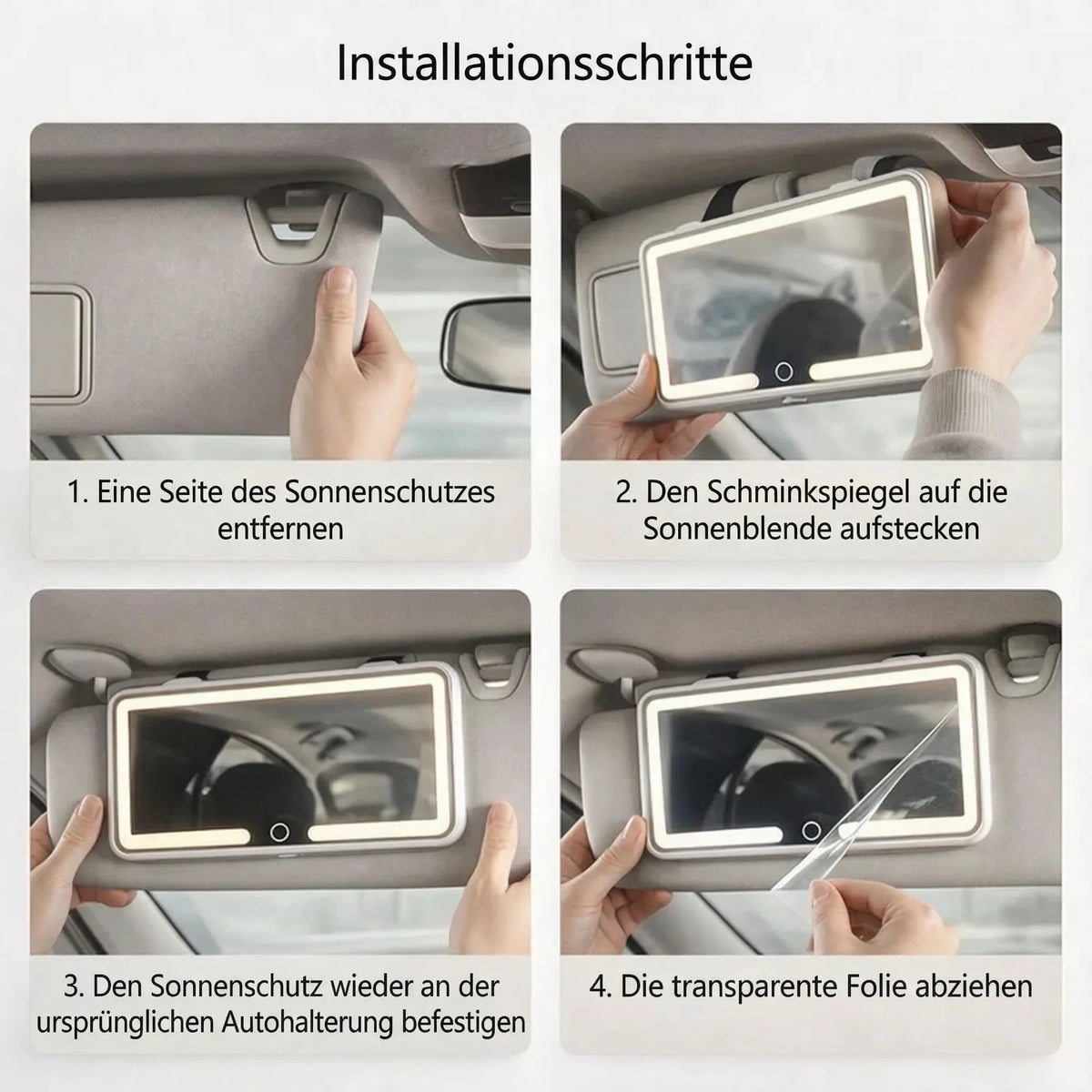 Car Makeup Mirror with Light – GlowVisor