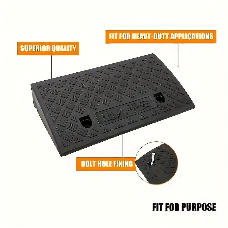 Curb Ramp 2-Piece Set Made of PE, 10 cm Height