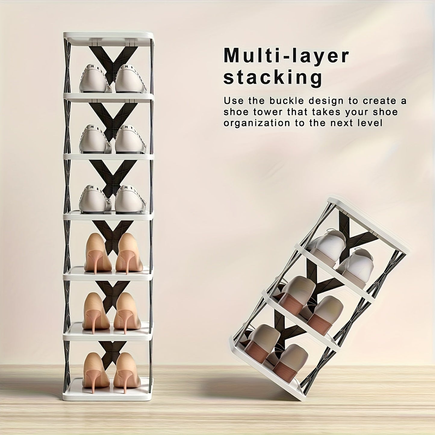 Narrow Shoe Rack Tower