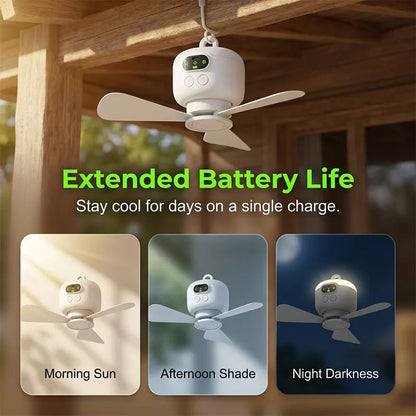 Rechargeable Ceiling Fan with LED