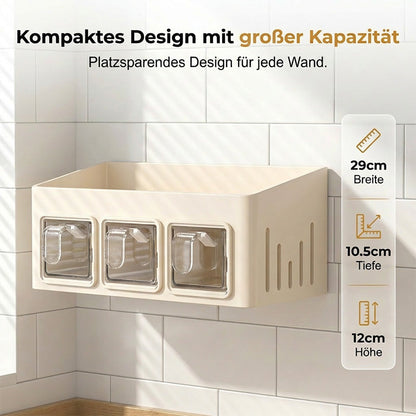 Spice Rack Without Drilling – 3 Transparent Drawers