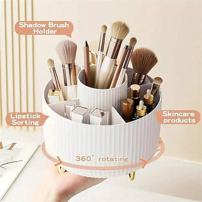 360° Rotatable Make-up Organizer with 5 Compartments