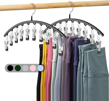 Leggings Organizer Clothes Hanger with Rubber Clips