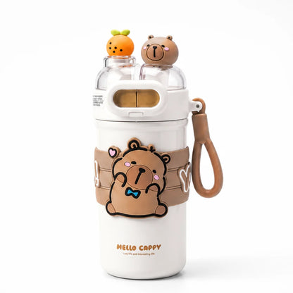 Insulated Stainless Steel Children's Water Bottle with Two Compartments (520 ml)
