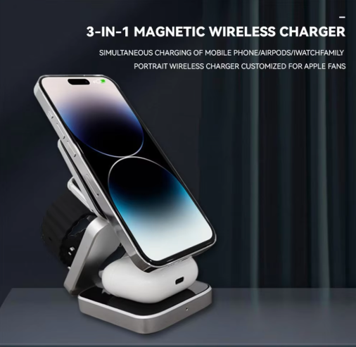 3-in-1 Wireless Charging Station for 3 Devices