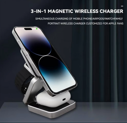 3-in-1 Wireless Charging Station for 3 Devices