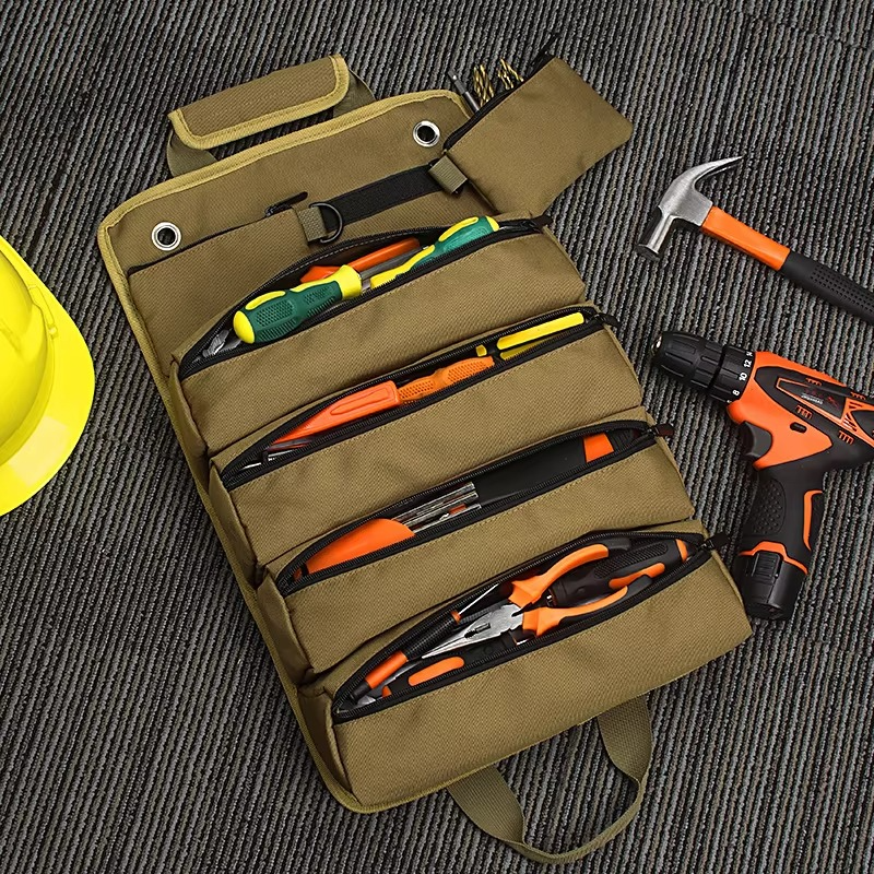 Tool Roll Bag with Removable Pockets