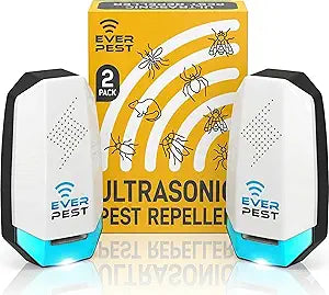 Ultrasonic Pest Repeller Twin Pack with Night Light