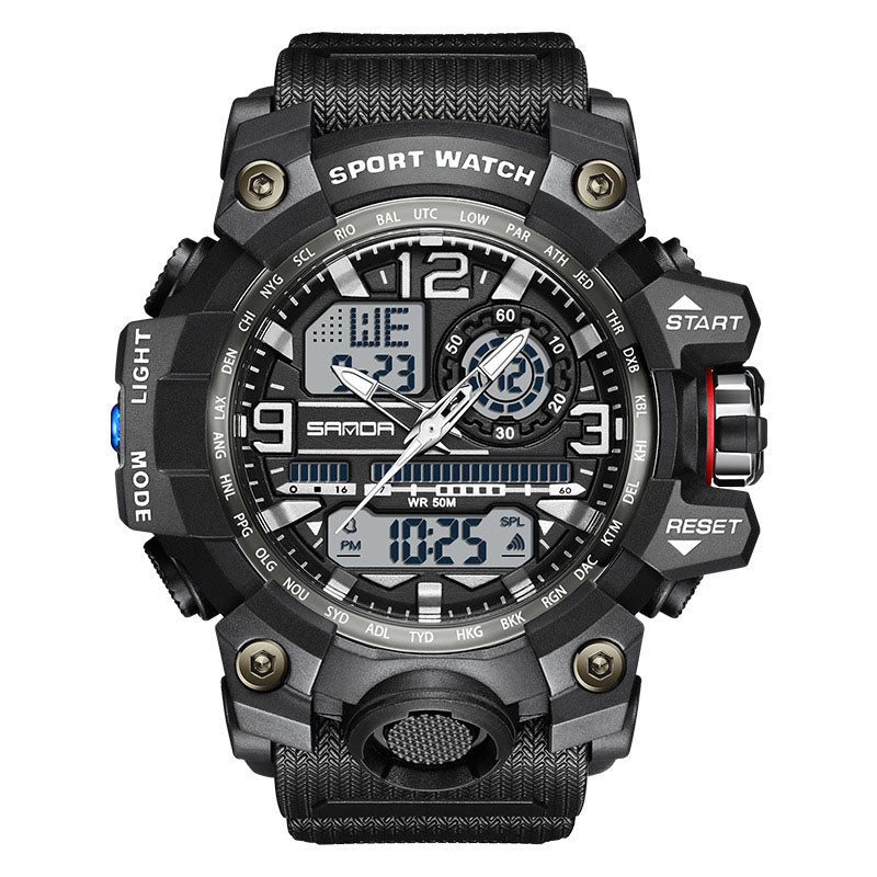 Men's Multifunction Watch with Luminous Display & Water Resistance
