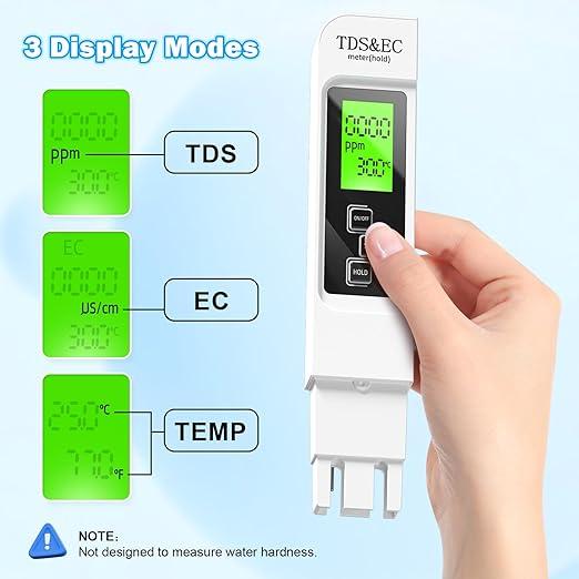 TDS Meter 3-in-1 Digital Water Quality Tester