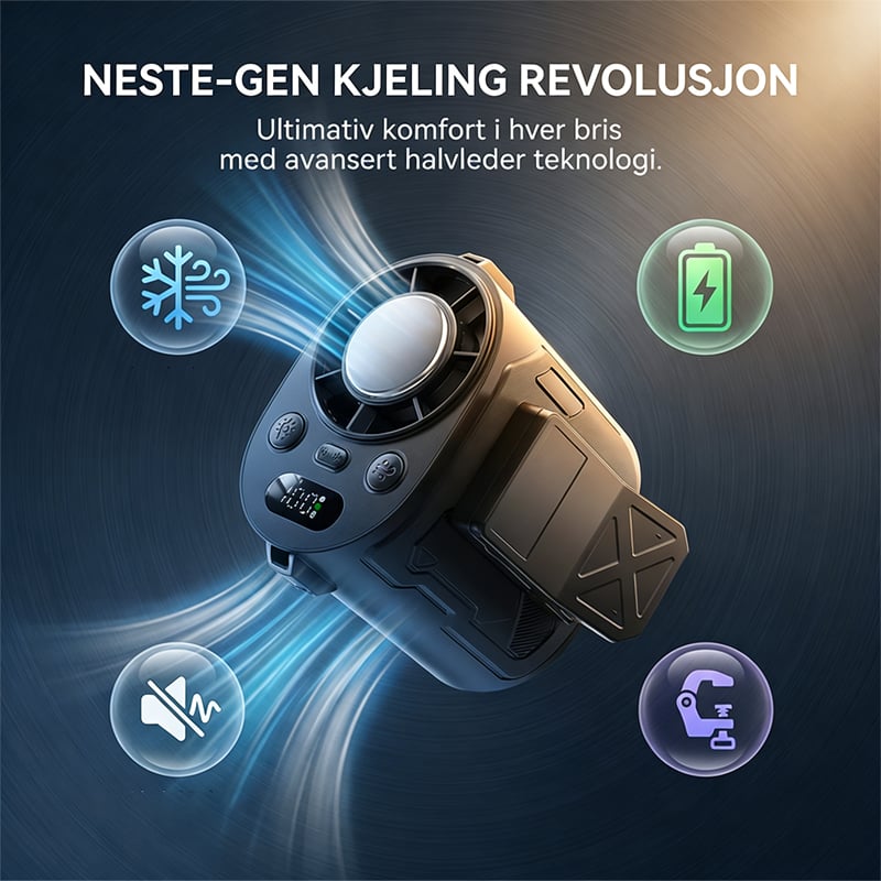Portable Clip Fan with Cooling Function | 6000mAh Battery