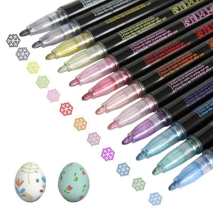 Metallic Coloring Pencils Set 12 Colors