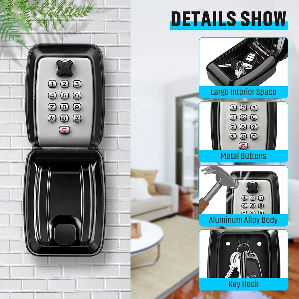 Waterproof Key Box with Combination Lock