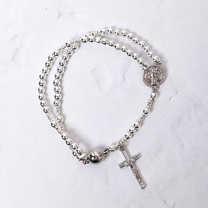 Handcrafted Pearl Prayer Bracelet with Magnetic Clasp